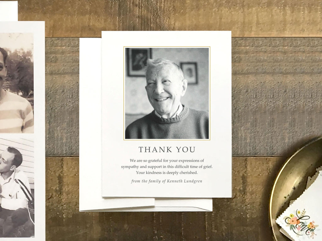 Classic Elegance Memorial Thank You | Canva Template (Flat, 4.25x5.5 in)