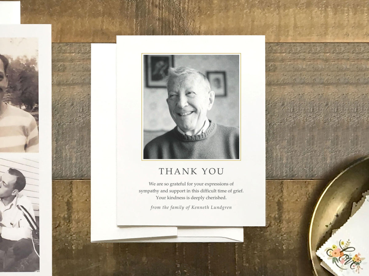 Classic Elegance Memorial Thank You | Canva Template (Flat, 4.25x5.5 in)