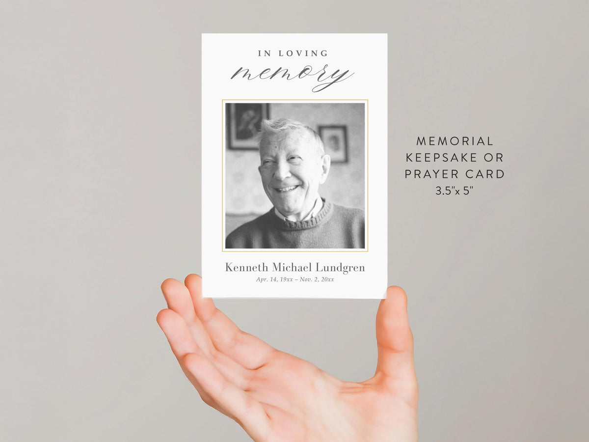 Classic Elegance Prayer Card | Canva Template (3.5x5 in)