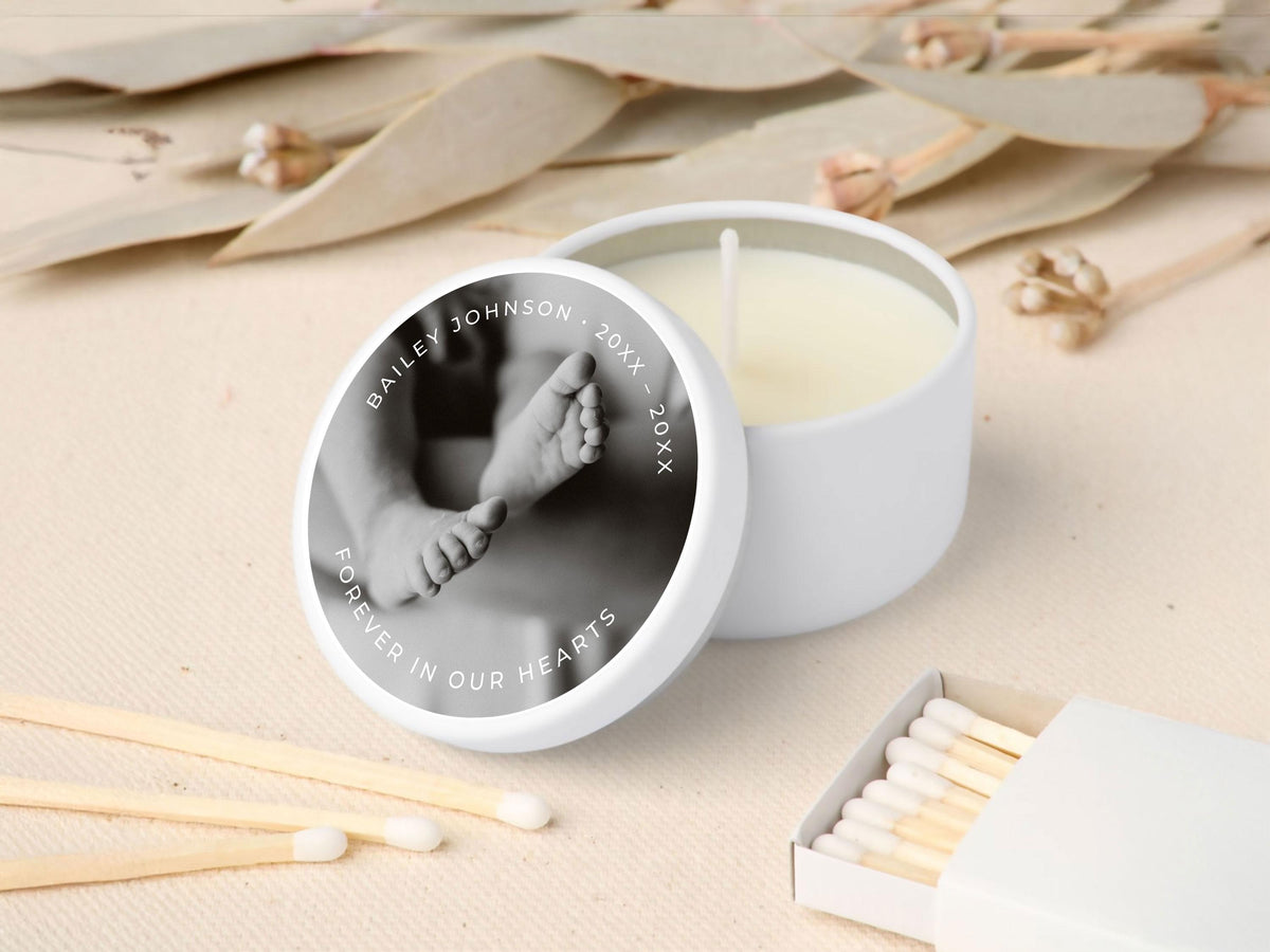 Infant Loss Pink Wildflower Round Favor Stickers | Canva Template (2x2, 3x3, 4x4 in)