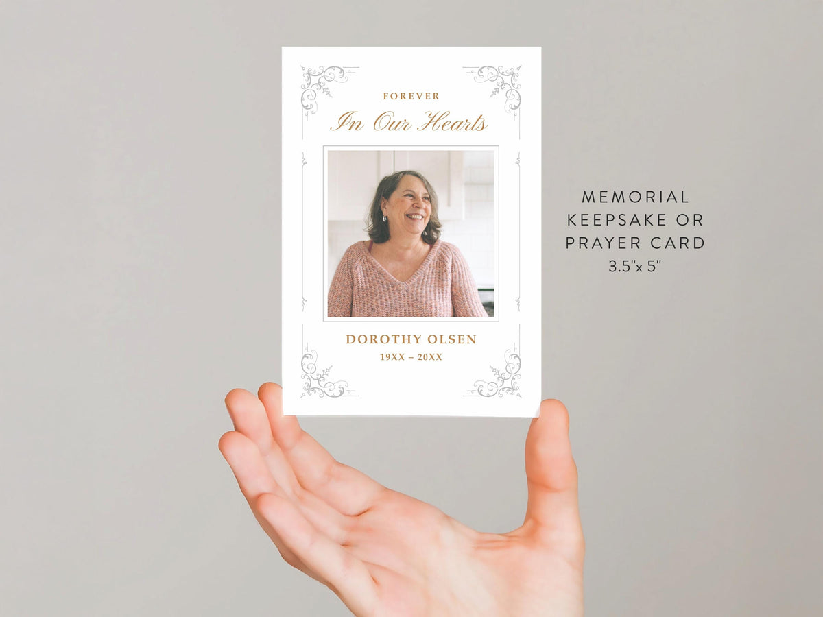 Ornate Frame Prayer Card | Canva Template (3.5x5 in)