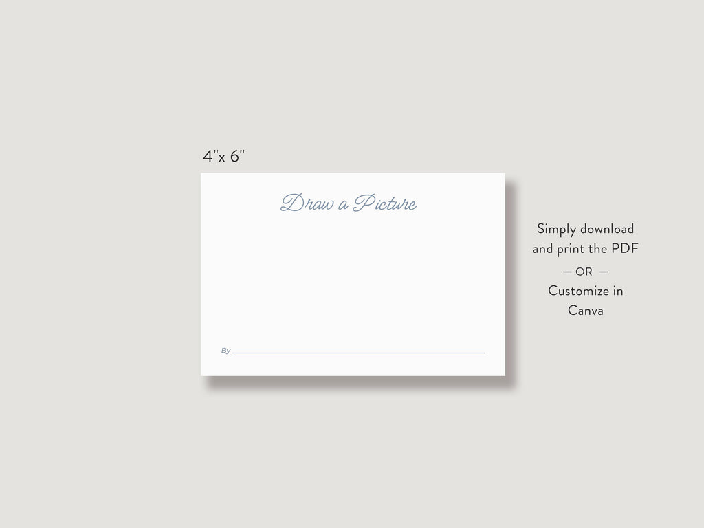 Blue Wildflower Share a Memory Sign and Card Set | Canva Template (8x10 in, 6x4 in)