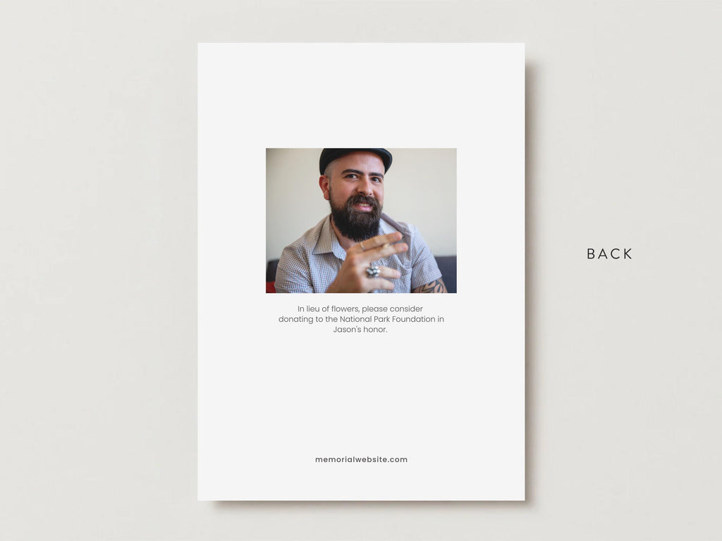 Mountain Sketch Memorial Invitation | Canva Template (5x7 in)