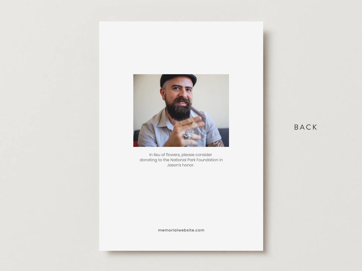Mountain Sketch Memorial Invitation | Canva Template (5x7 in)