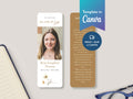 Flower Garden Funeral Bookmark | Canva Template (2x6 in)
