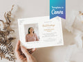 Ornate Frame Memorial Invitation | Canva Template (7x5 in)