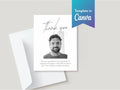 Modern Minimal Memorial Thank You | Canva Template (Flat, 4.25x5.5 in)