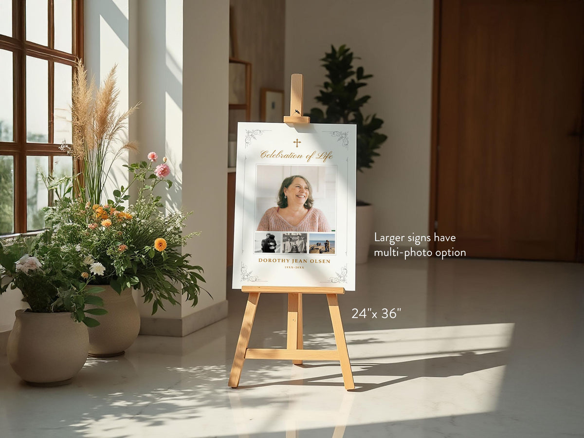 Ornate Frame Large Memorial Welcome Sign | Canva Template (4 Sizes)