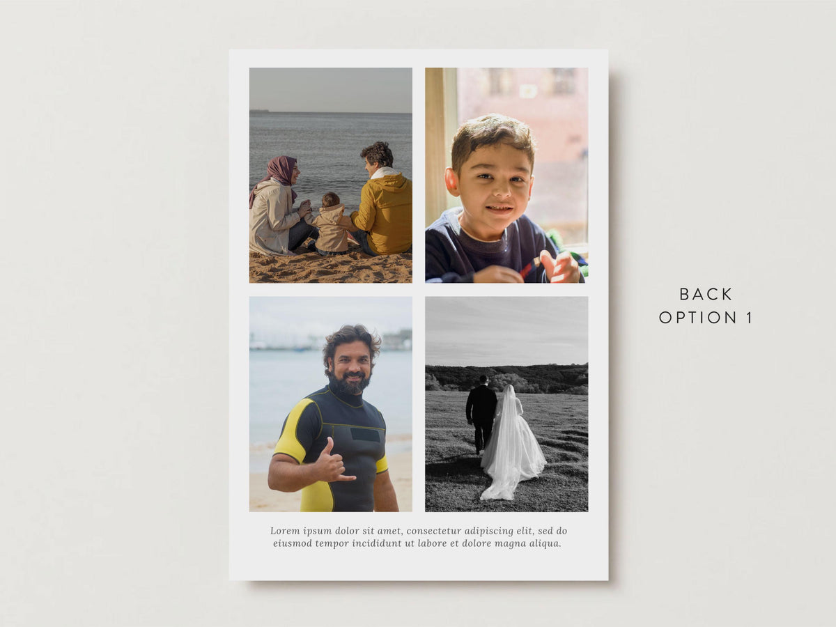 Modern Minimal Memorial Invitation | Canva Template (5x7 in)