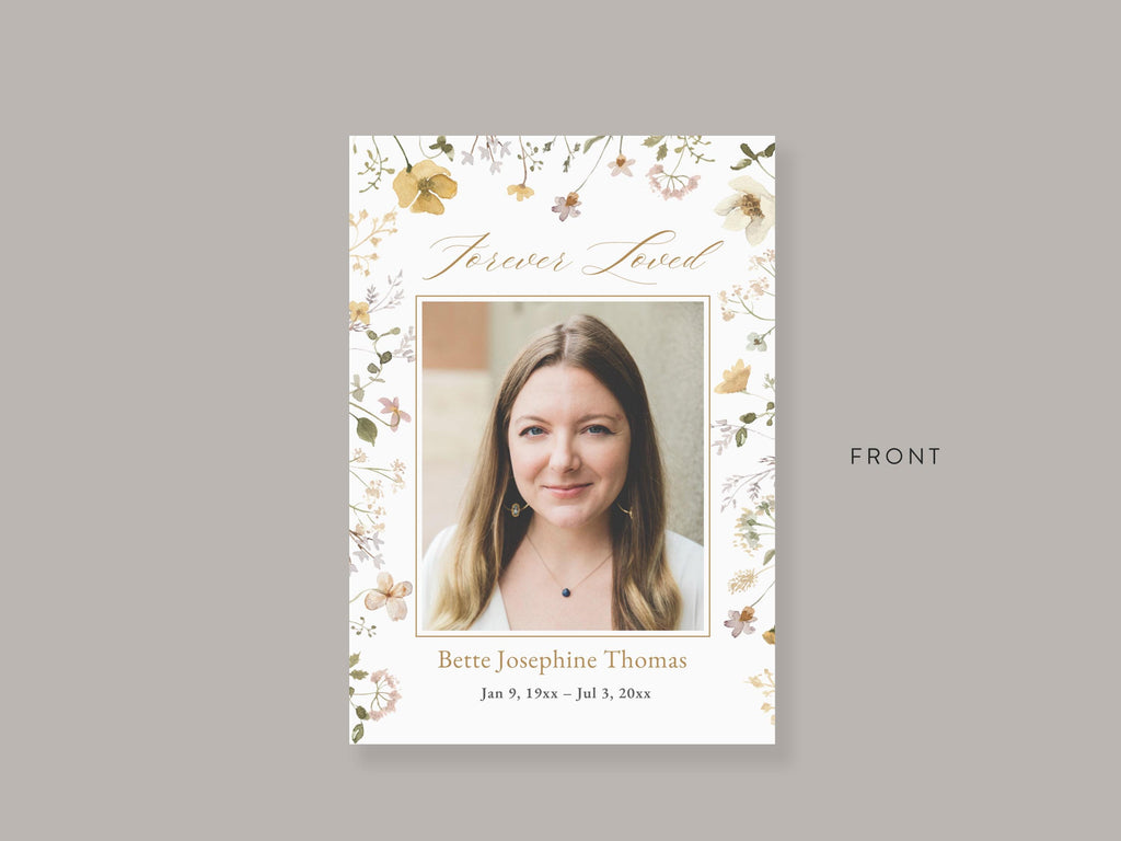 Flower Garden Prayer Card | Canva Template (3.5x5 in)