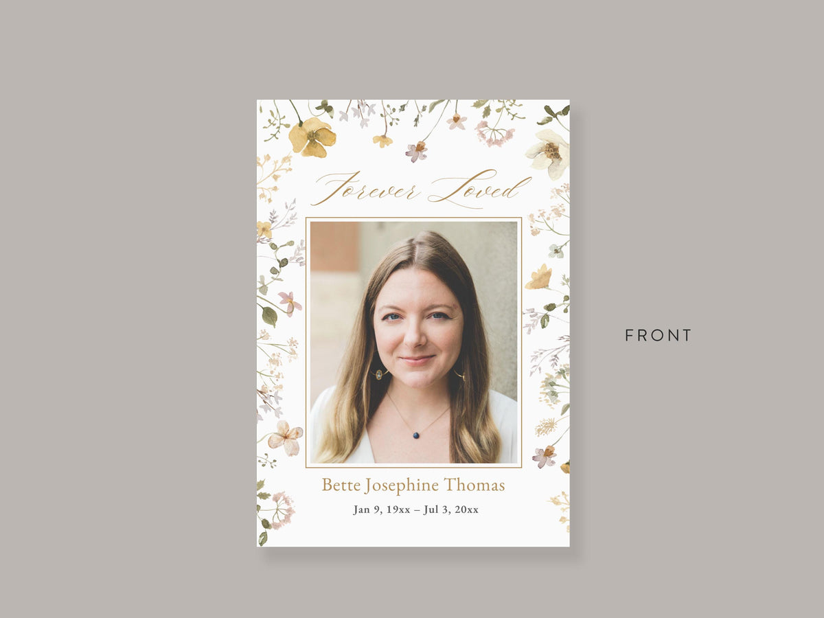 Flower Garden Prayer Card | Canva Template (3.5x5 in)