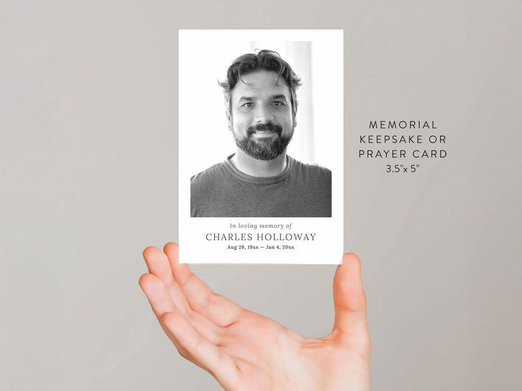 Modern Minimal Prayer Card | Canva Template (3.5x5 in)