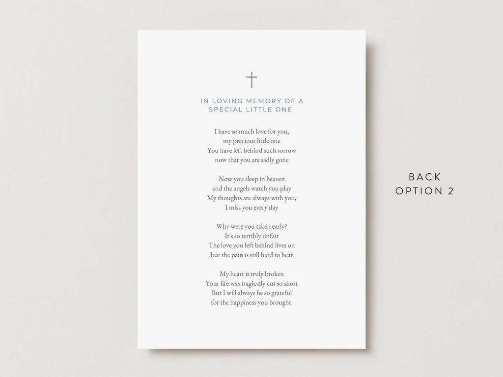 Blue Wildflower Infant Loss Memorial Invitation | Canva Template (5x7 in)