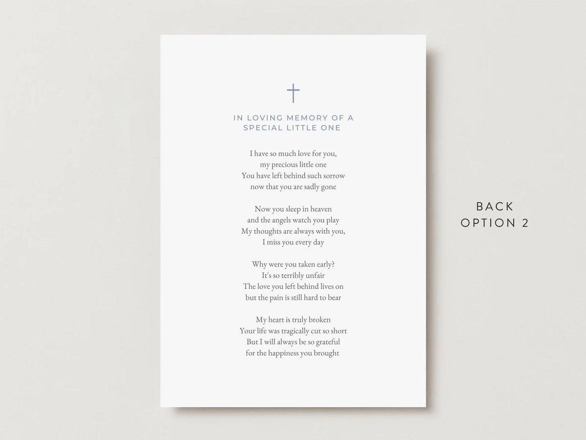 Blue Wildflower Infant Loss Memorial Invitation | Canva Template (5x7 in)