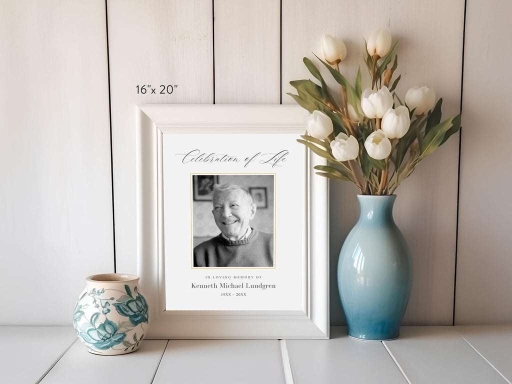 Classic Elegance Large Memorial Welcome Sign | Canva Template (4 Sizes)