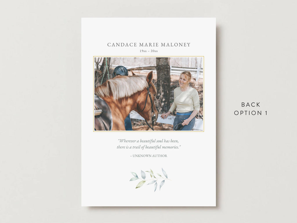 Greenery Cross Memorial Invitation | Canva Template (5x7 in)