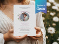 Pink Wildflower Infant Loss Memorial Invitation | Canva Template (5x7 in)
