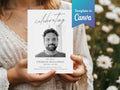 Modern Minimal Memorial Invitation | Canva Template (5x7 in)