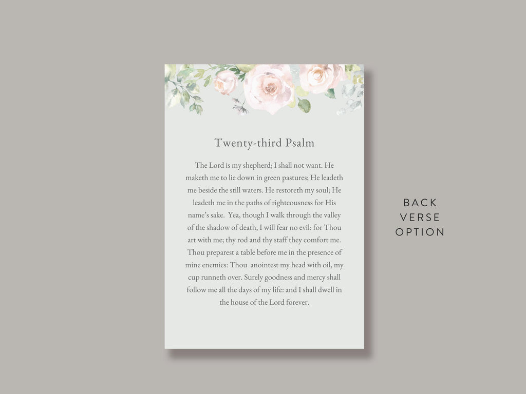 Floral Rose Prayer Card | Canva Template (3.5x5 in)