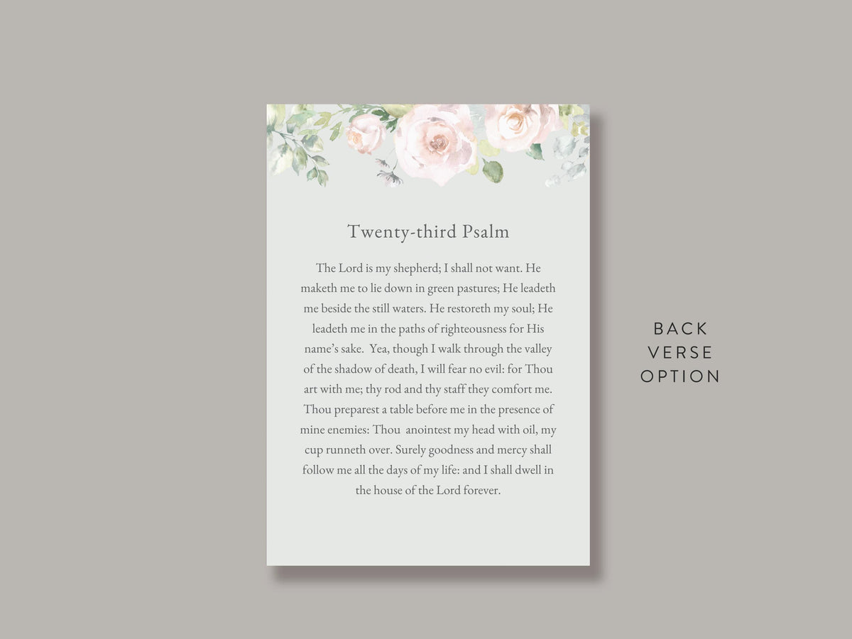 Floral Rose Prayer Card | Canva Template (3.5x5 in)