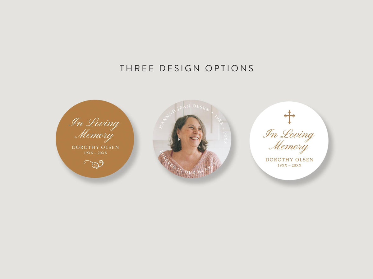 Ornate Frame Round Favor Sticker | Canva Template (2x2, 3x3, 4x4 in)