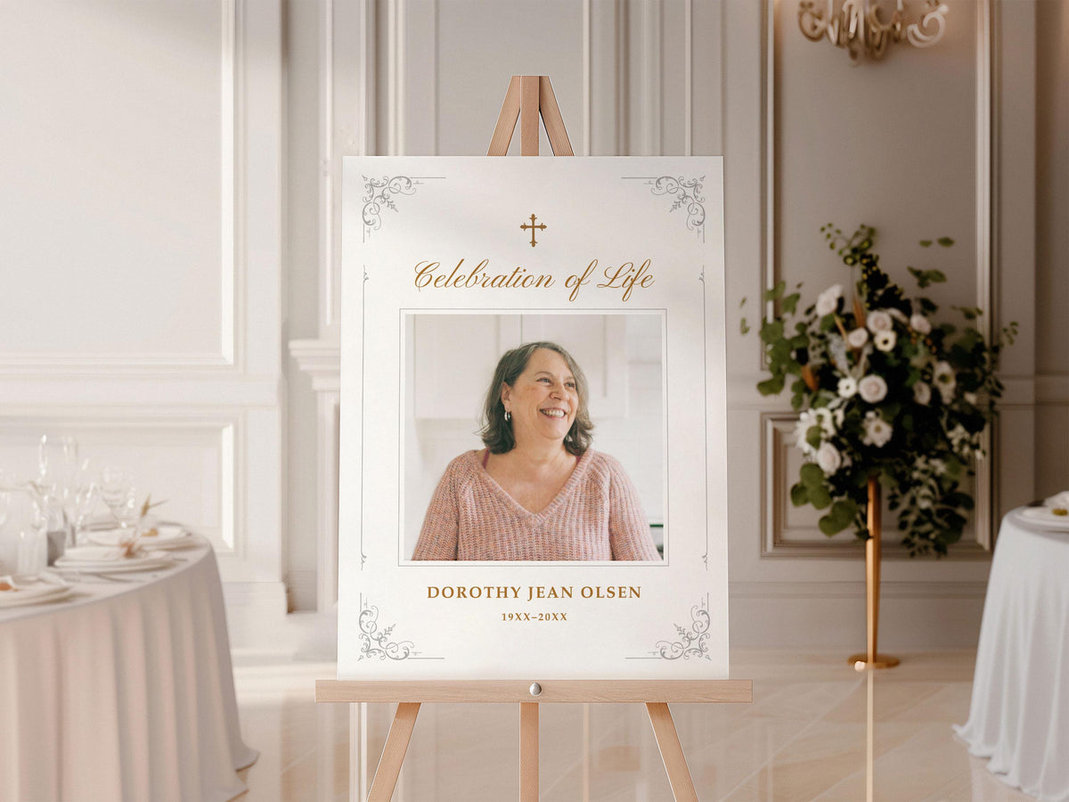 Ornate Frame Large Memorial Welcome Sign | Canva Template (4 Sizes)