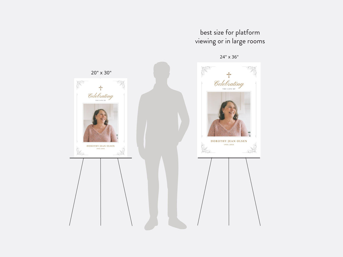 Ornate Frame Large Memorial Welcome Sign | Canva Template (4 Sizes)
