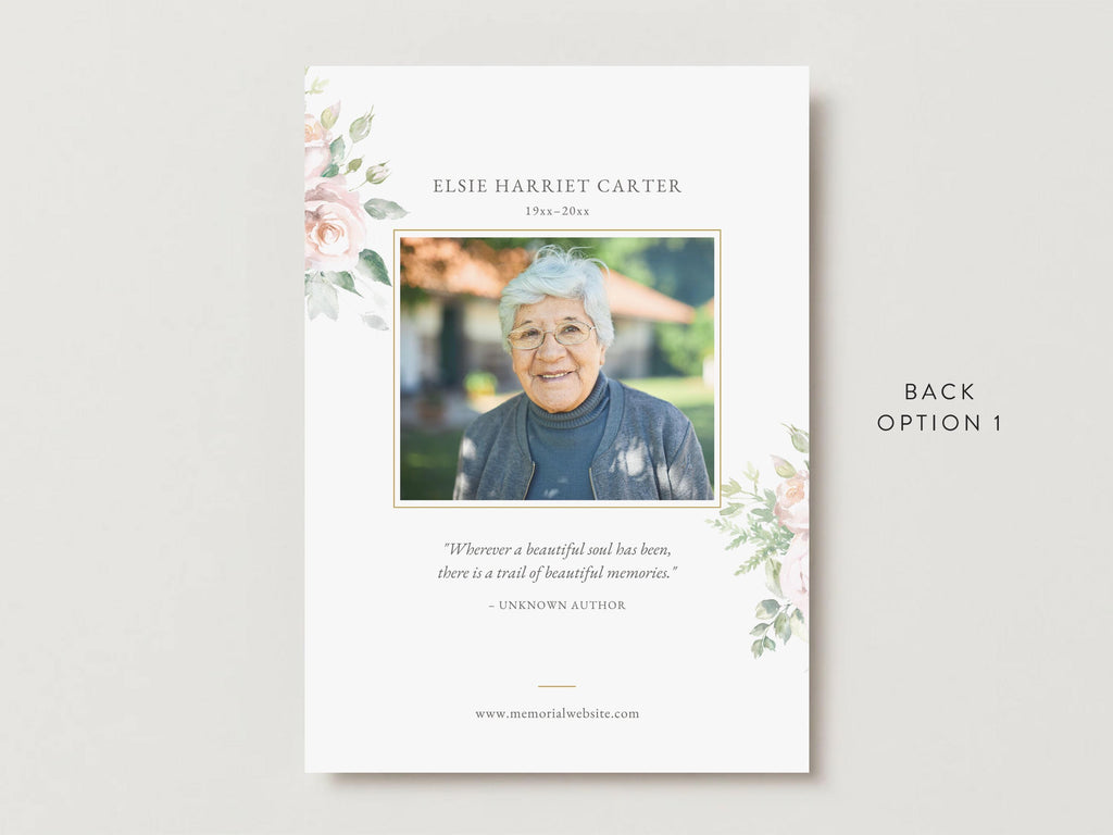 Floral Cross Memorial Invitation | Canva Template (5x7 in)