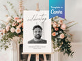 Modern Minimal Large Memorial Welcome Sign | Canva Template (4 Sizes)