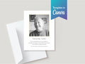 Classic Elegance Memorial Thank You | Canva Template (Flat, 4.25x5.5 in)