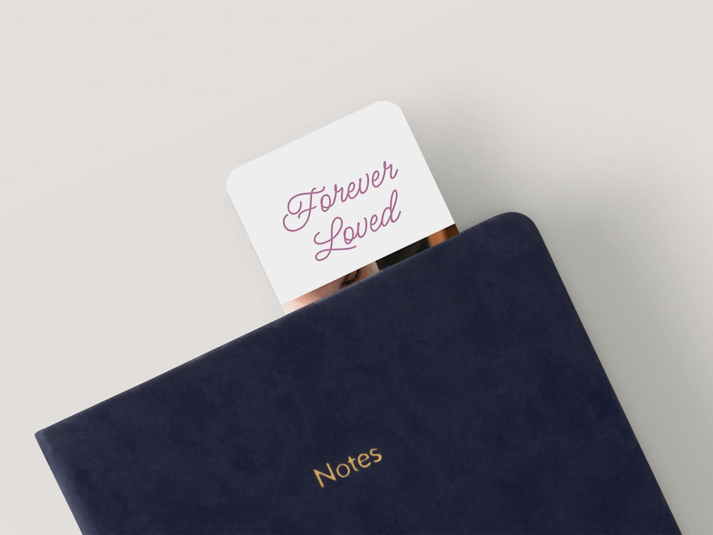 Infant Loss Pink Wildflower Funeral Bookmark | Canva Template (2x6 in)