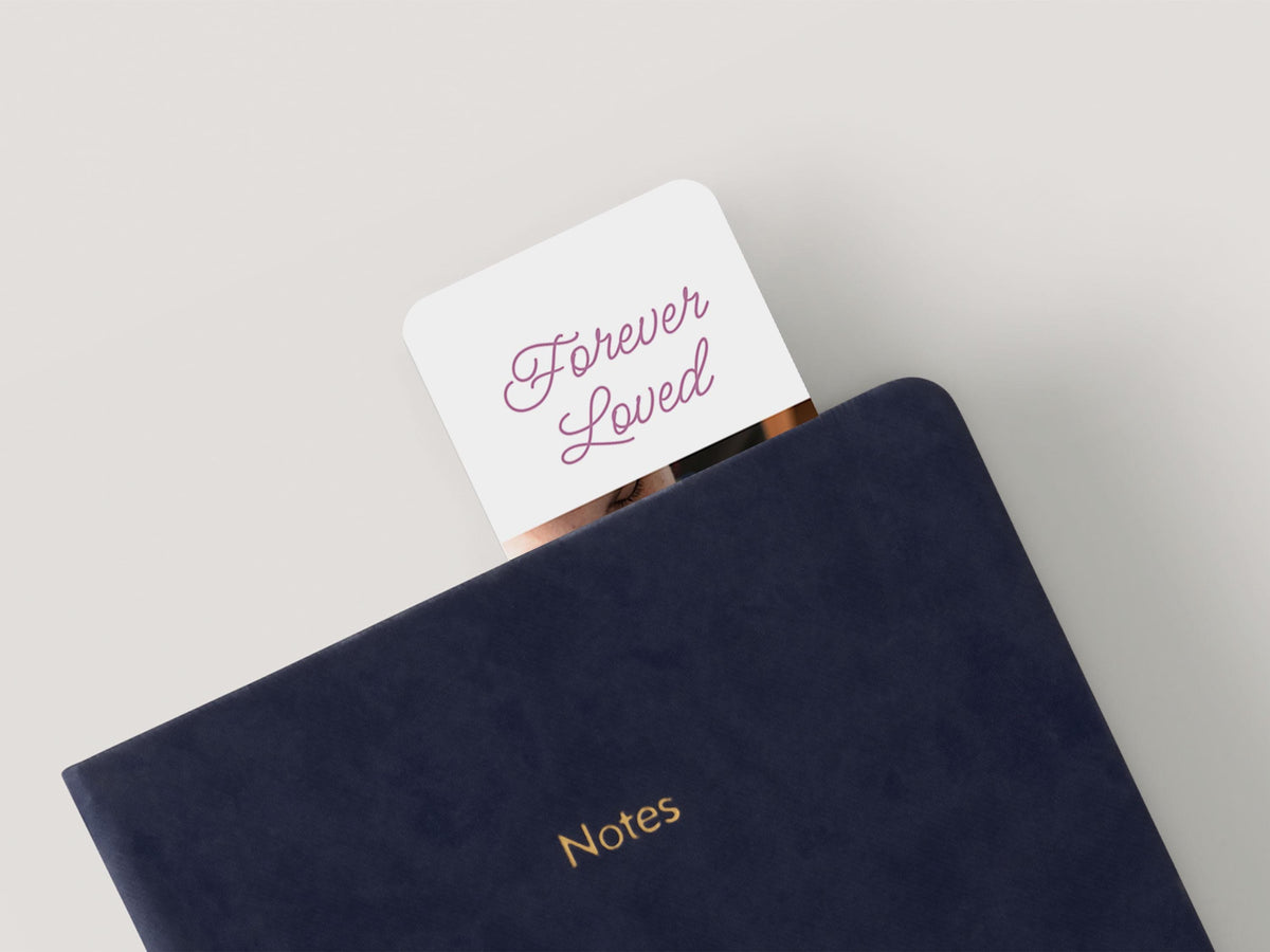 Infant Loss Pink Wildflower Funeral Bookmark | Canva Template (2x6 in)