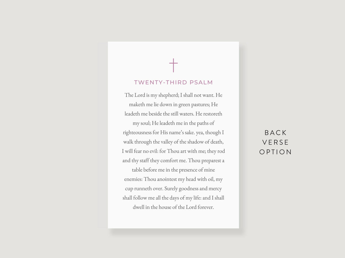 Pink Wildflower Infant Loss Prayer Card | Canva Template (3.5x5 in)
