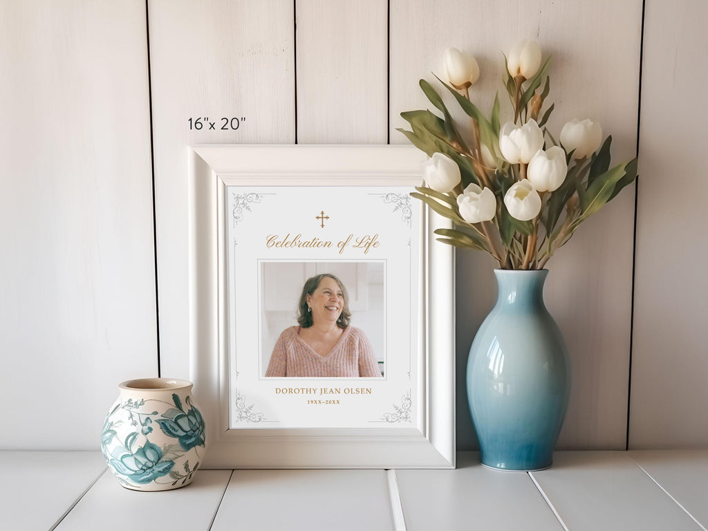 Ornate Frame Large Memorial Welcome Sign | Canva Template (4 Sizes)