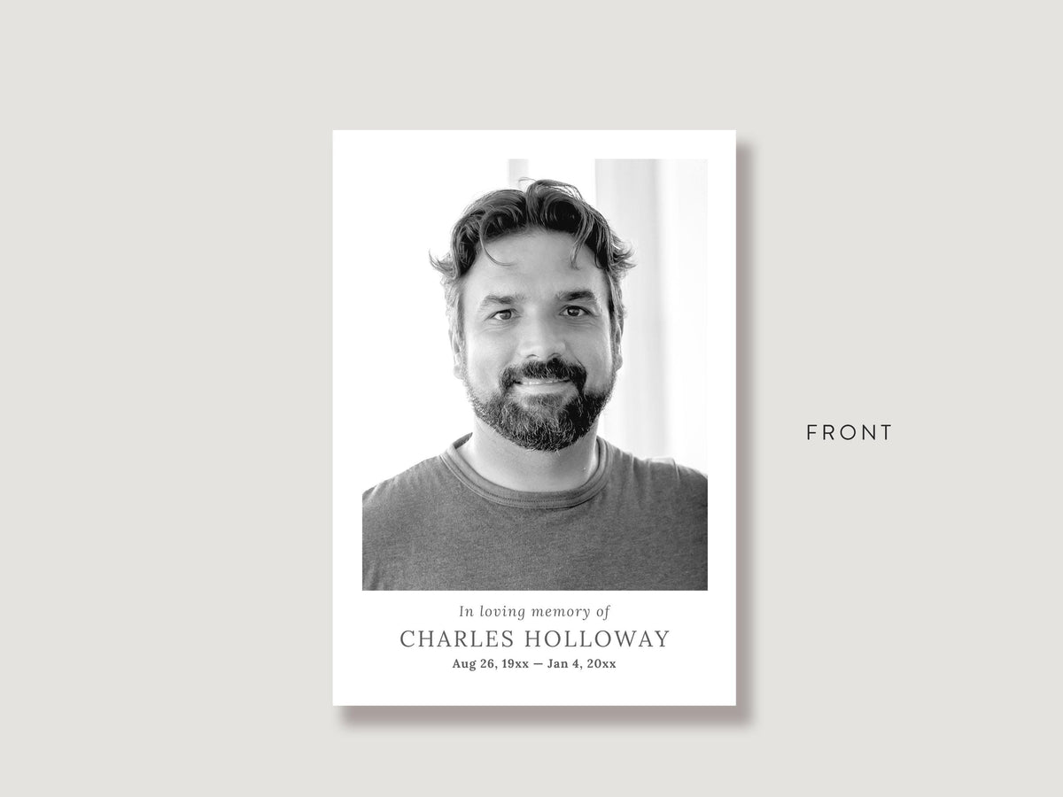 Modern Minimal Prayer Card | Canva Template (3.5x5 in)