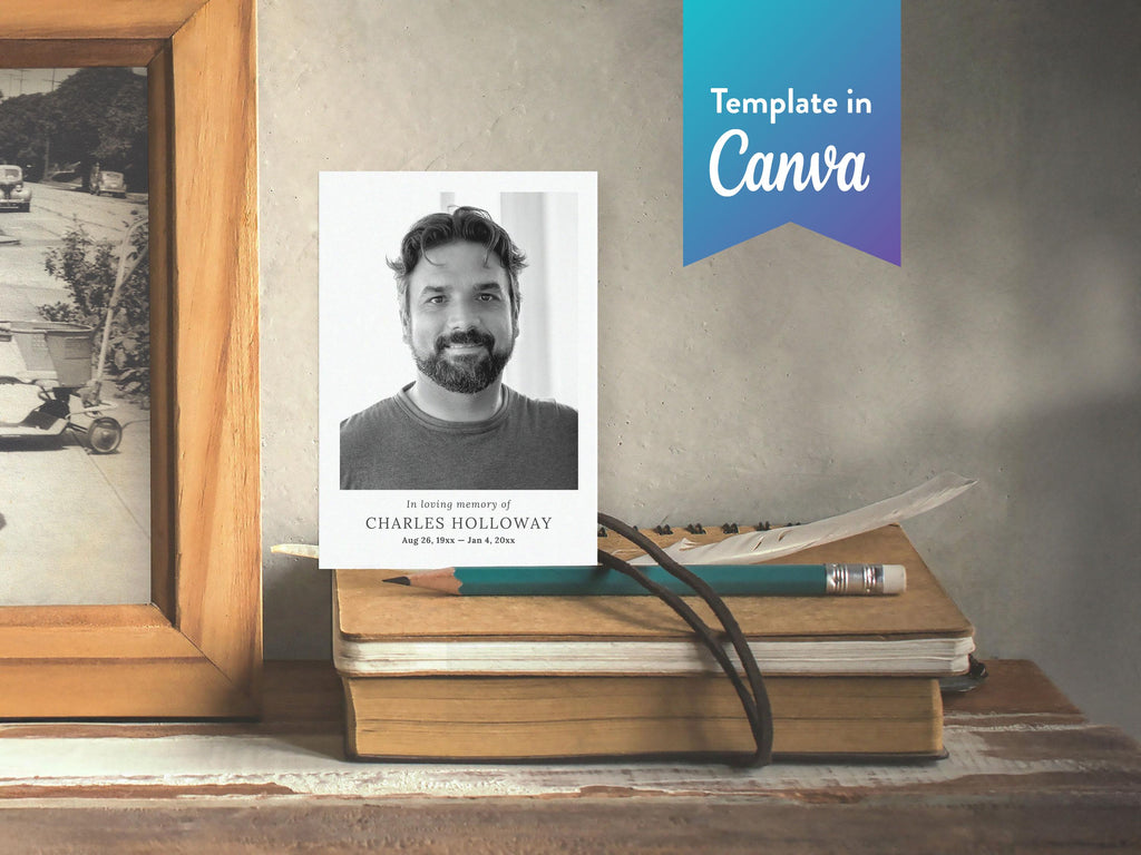 Modern Minimal Prayer Card | Canva Template (3.5x5 in)