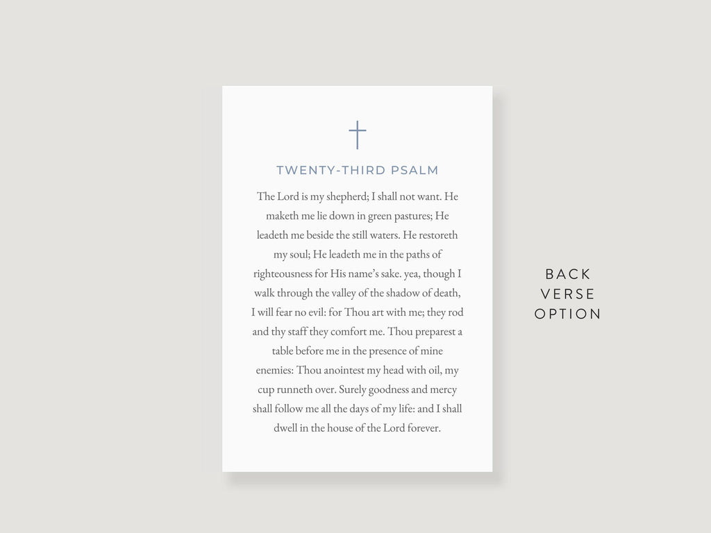 Infant Loss Blue Wildflower Prayer Card | Canva Template (3.5x5 in)