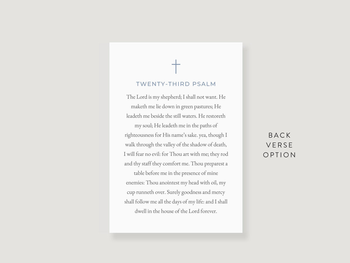 Infant Loss Blue Wildflower Prayer Card | Canva Template (3.5x5 in)