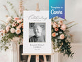 Classic Elegance Large Memorial Welcome Sign | Canva Template (4 Sizes)