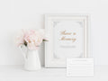 Ornate Frame Share a Memory Sign and Card Set | Canva Template (8x10 in, 4x6 in)