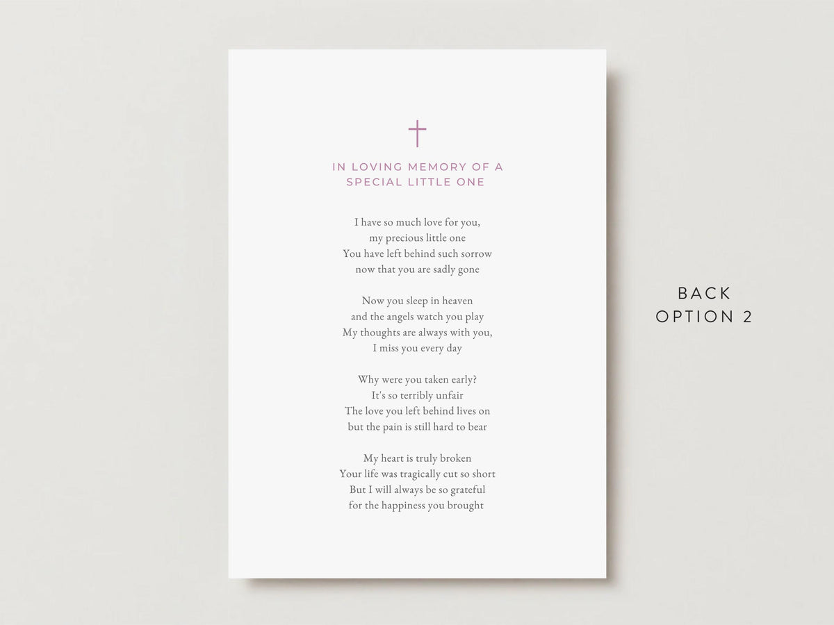 Pink Wildflower Infant Loss Memorial Invitation | Canva Template (5x7 in)