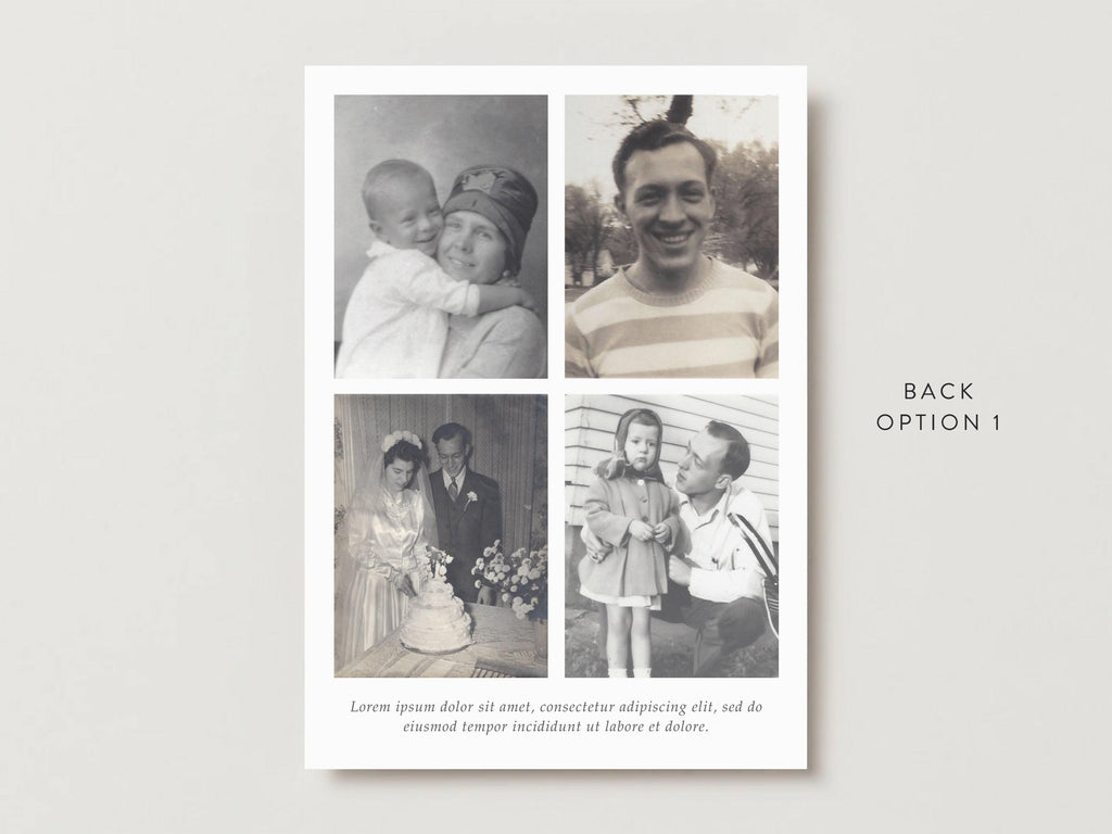 Classic Elegance Memorial Invitation | Canva Template (5x7 in)