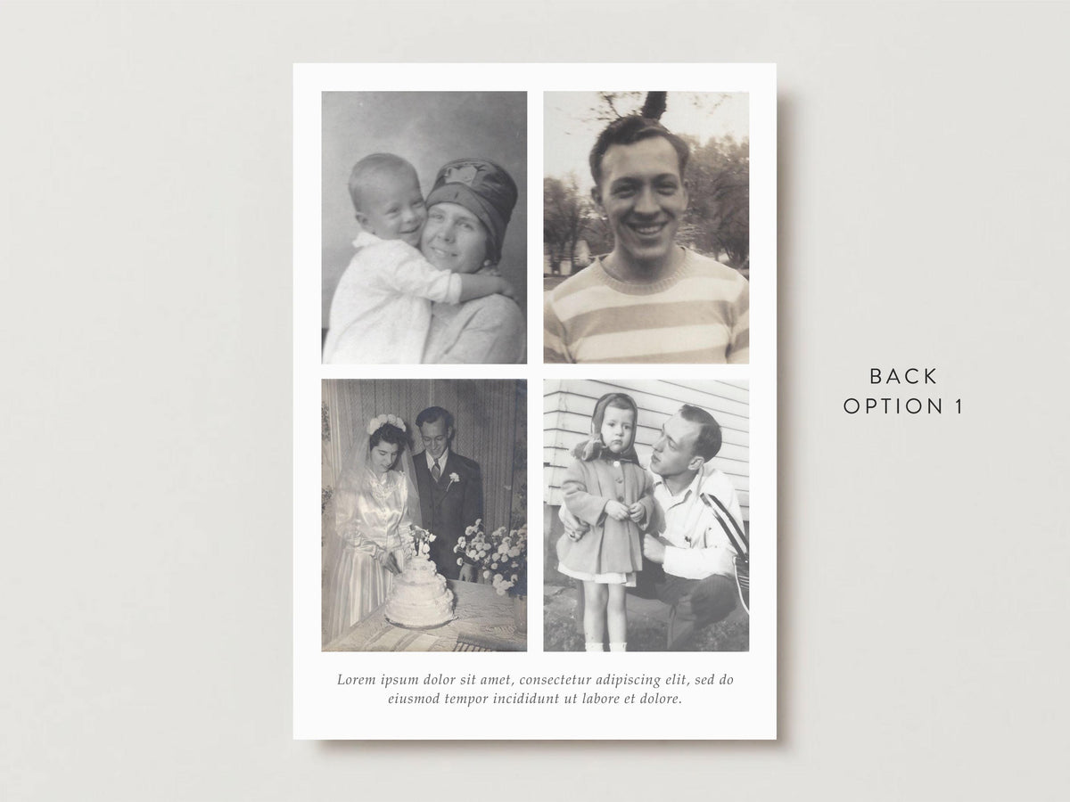 Classic Elegance Memorial Invitation | Canva Template (5x7 in)