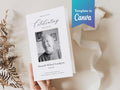 Classic Elegance Memorial Program | Canva Template (Folded 8.5x11 in, A4)