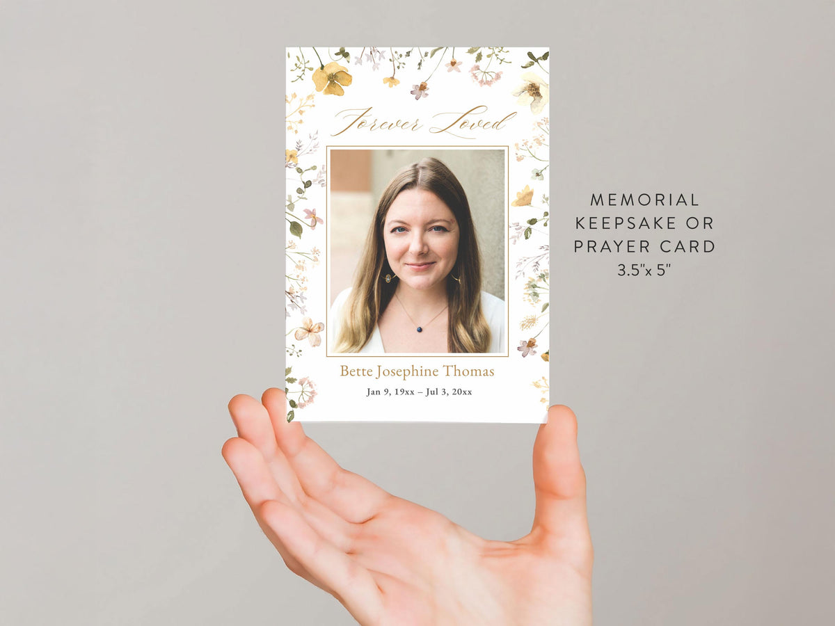 Flower Garden Prayer Card | Canva Template (3.5x5 in)