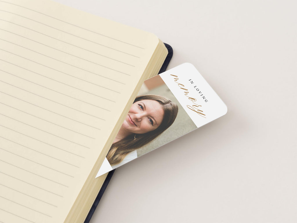 Flower Garden Funeral Bookmark | Canva Template (2x6 in)