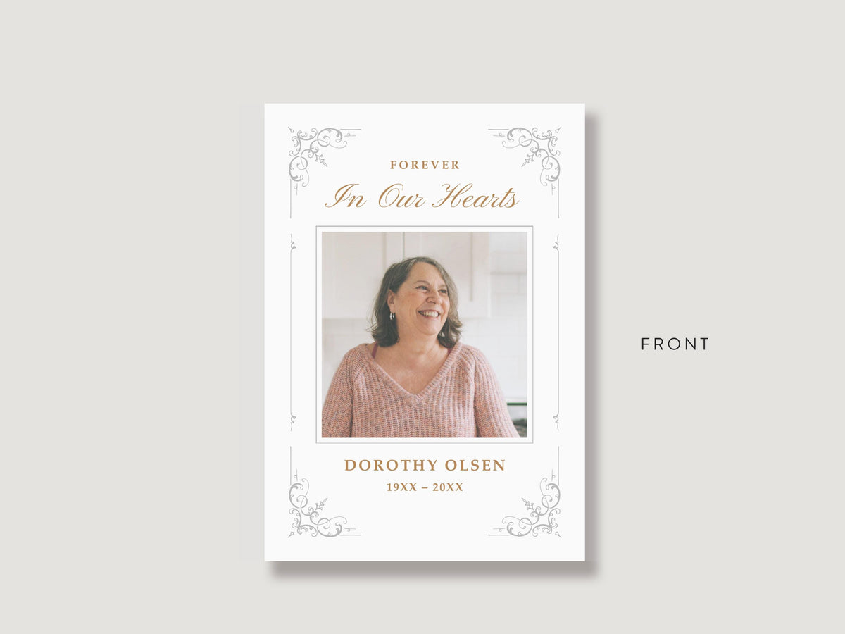 Ornate Frame Prayer Card | Canva Template (3.5x5 in)